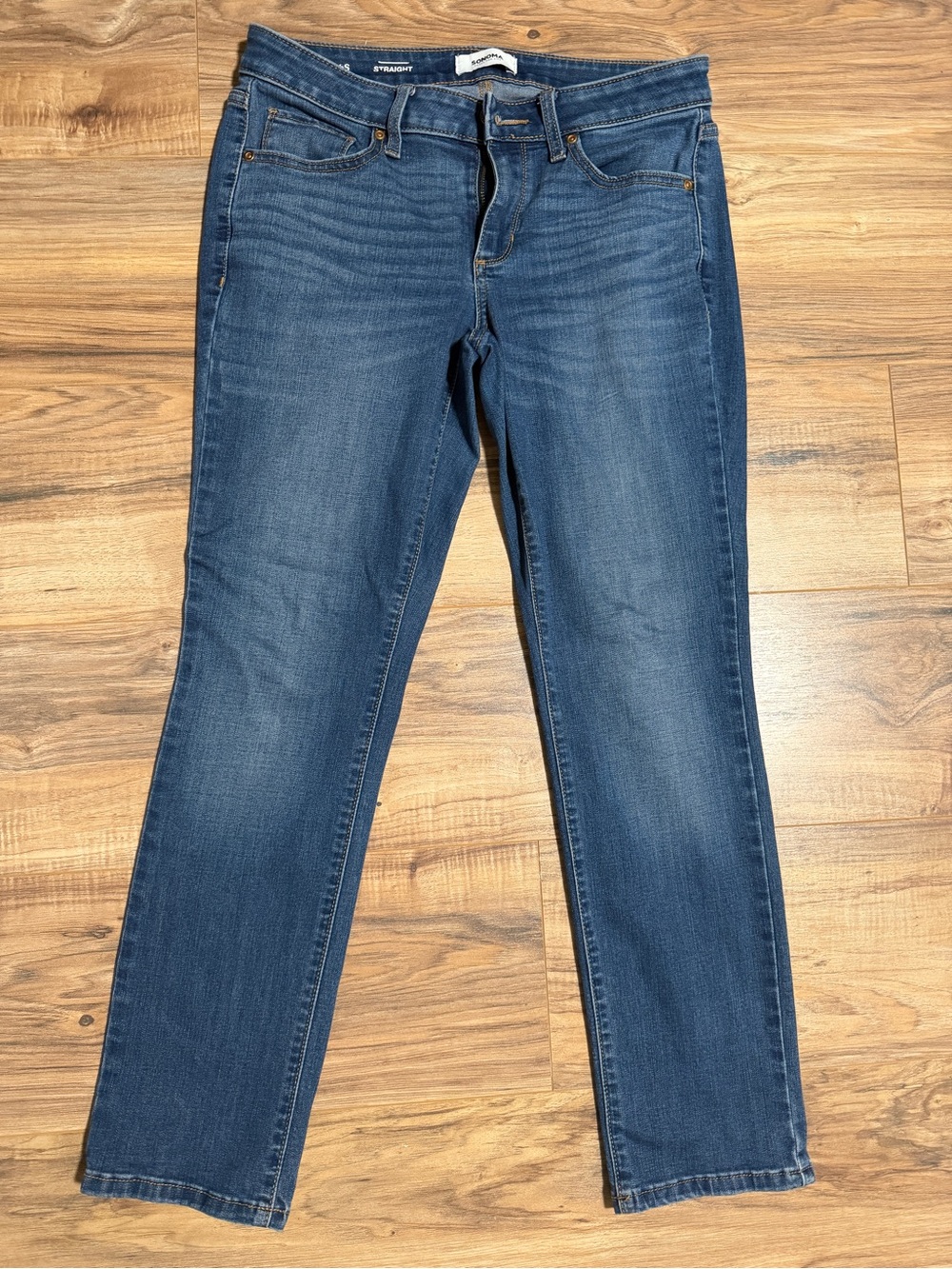 Sonoma Women's Medium Blue Straight-Leg Jeans